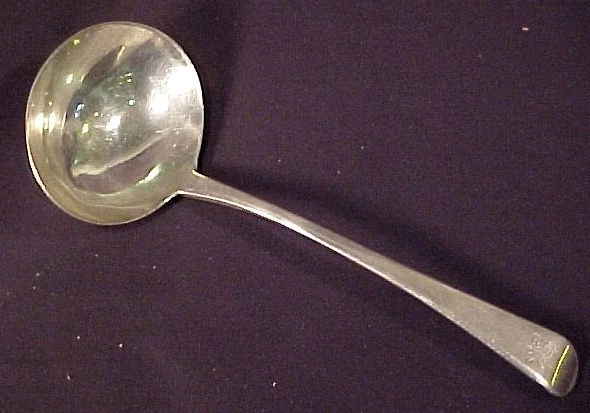 Antique British 1806 Sterling Silver Sauce Ladle Spoon