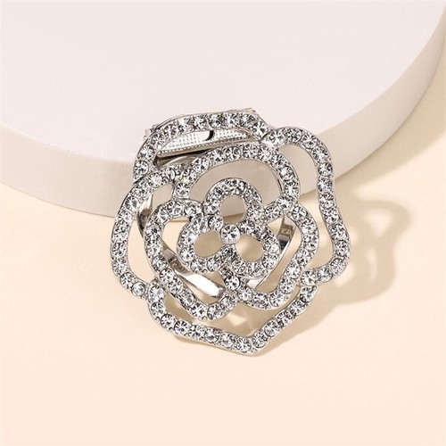 Broche de bufanda Corsé Ropa de doble uso Flor Broche Moda Dobladillo de seda Accesorios - Imagen 41 de 47