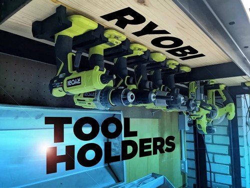 4 x Ryobi One + 18V tool holder mount bracket storage - AU STOCK - PACK OF 4 - Picture 2 of 5