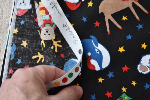 23" Long, Christmas Fun on Black Quilt Cotton, Hoffman/"The Fun Zone", P370 - Picture 4 of 5