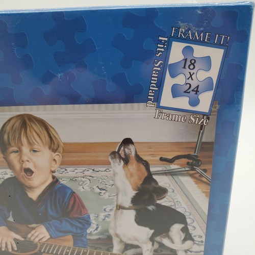 FX Schmid 500 Piece Puzzle ‘The Duet’ Boy & Beagle Singing w/ Guitar - Picture 2 of 7
