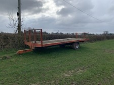 24ft Bale Trailer, Single Axel, Hydraulic Brakes.
