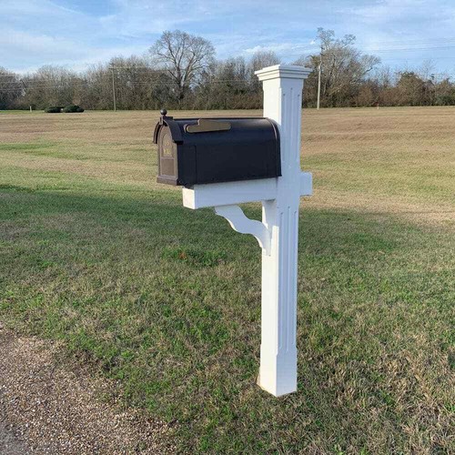 Bronze Post Mount Mailbox, Large, Keeps Mail Dry, Heavy Duty for Rural - Picture 9 of 12