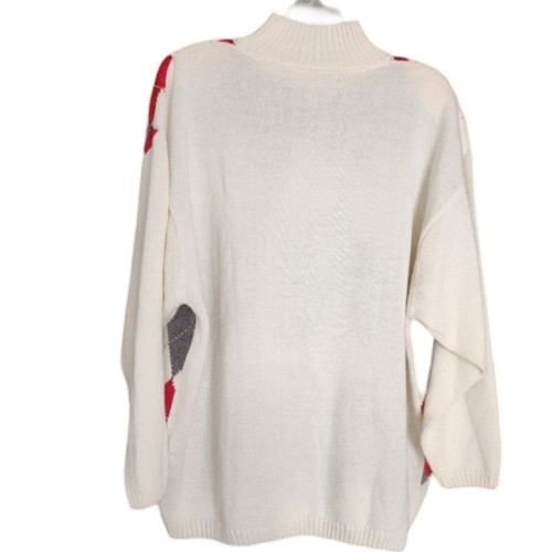 Dressbarn Argyle Wool Blend Multicolor Sweater Women's 3X - 第 2/5 張圖片