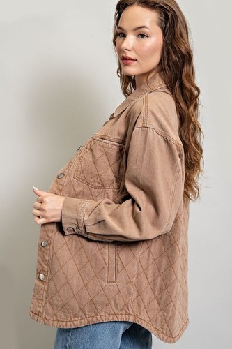 BNWT BEAUTIFUL Quilted button down women's jacket/shacket shirt vintage-western - Picture 3 of 10