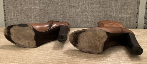 Cole Haan Collection Brown Leather Ankle Boots made in Italy Size 9 1/2B - Picture 6 of 8