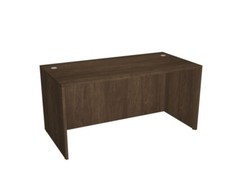 NDI PL105GG Laminate Desk Shell Full Modesty 71”Wx30”Dx29”H Walnut Brownish Gray