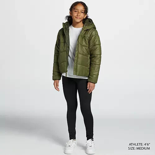 DICK’S Sporting Goods Girls' Insulated Jacket, Medium - Inky Olive - Picture 5 of 5