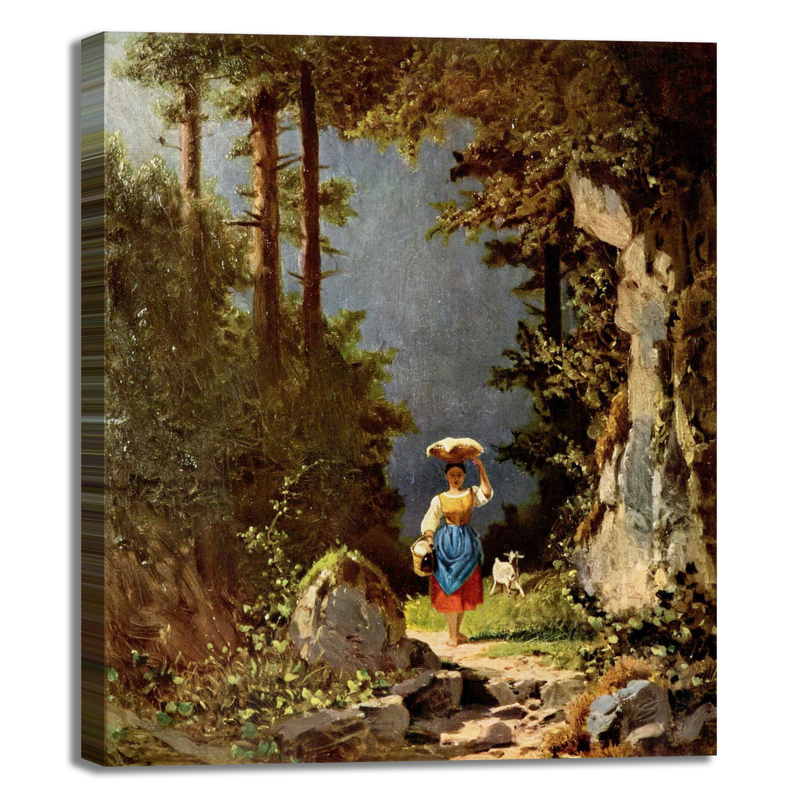 Spitzweg ragazza con con con capra design quadro stampa tela dipinto telaio arRouge o casa eb66bb Spitzweg ragazza con con con capra design quadro stampa tela dipinto telaio arRouge o casa eb66bb