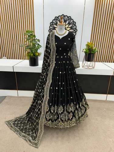 VESTIDO ANARKALI VESTIDO BOLLYWOOD INDIO PAQUISTANÍ TRAJE DE BODA FIESTA SALWAR KAMEEZ - Imagen 9 de 17