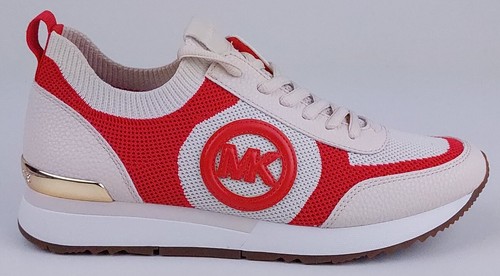 Michael Kors Jenkins Punto Zapatillas Piel Sintética Blanco Roto Dk Sangría GB 7 - Imagen 8 de 19