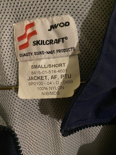 CHAQUETA UNIFORME DE FITNESS FÍSICO PARA HOMBRE PEQUEÑA/CORTA FUERZA AÉREA DE EE. UU. USAF - Imagen 3 de 4