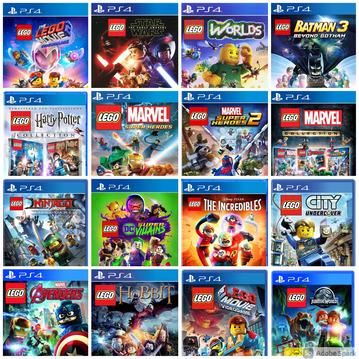 LEGO PlayStation PS4 Games - Choose Your Game