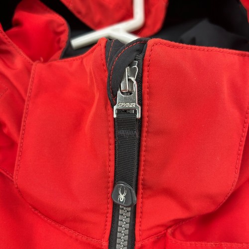 Spyder Jacket Mens Small Red Black Windbreaker Thinsulate Nylon Lined Snowboard - Picture 5 of 17