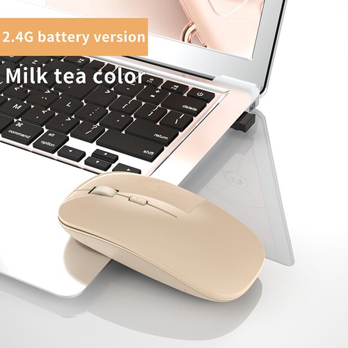 2.4G Wireless Mute Mouse USB Optical Ergonomics Laptop Mouse Office Business - Afbeelding 10 van 13