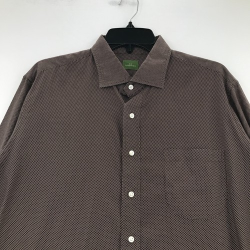 Sid Mashburn Hemd Herren Large Braun Weiß Punkte Knopfleiste Langarm Freizeit Männer - Bild 9 von 22