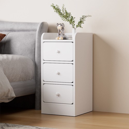 3 Drawers Wooden Bedroom Bedside Cabinet Furniture Storage Nightstand Side Table - Picture 4 of 12