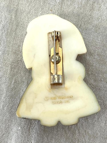 Erntedank Pin Punzen Karten 1983 Vintage - Schmuck Pilgerkind mit Kürbis - Bild 2 von 2