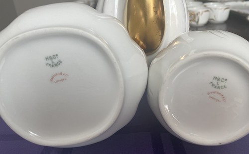 AUSVERKAUFSMARKE UNTEN Haviland Limoges GROSSES SAHNEKÄNNCHEN & ZUCKER 422 Schleiger 421 - Bild 8 von 24