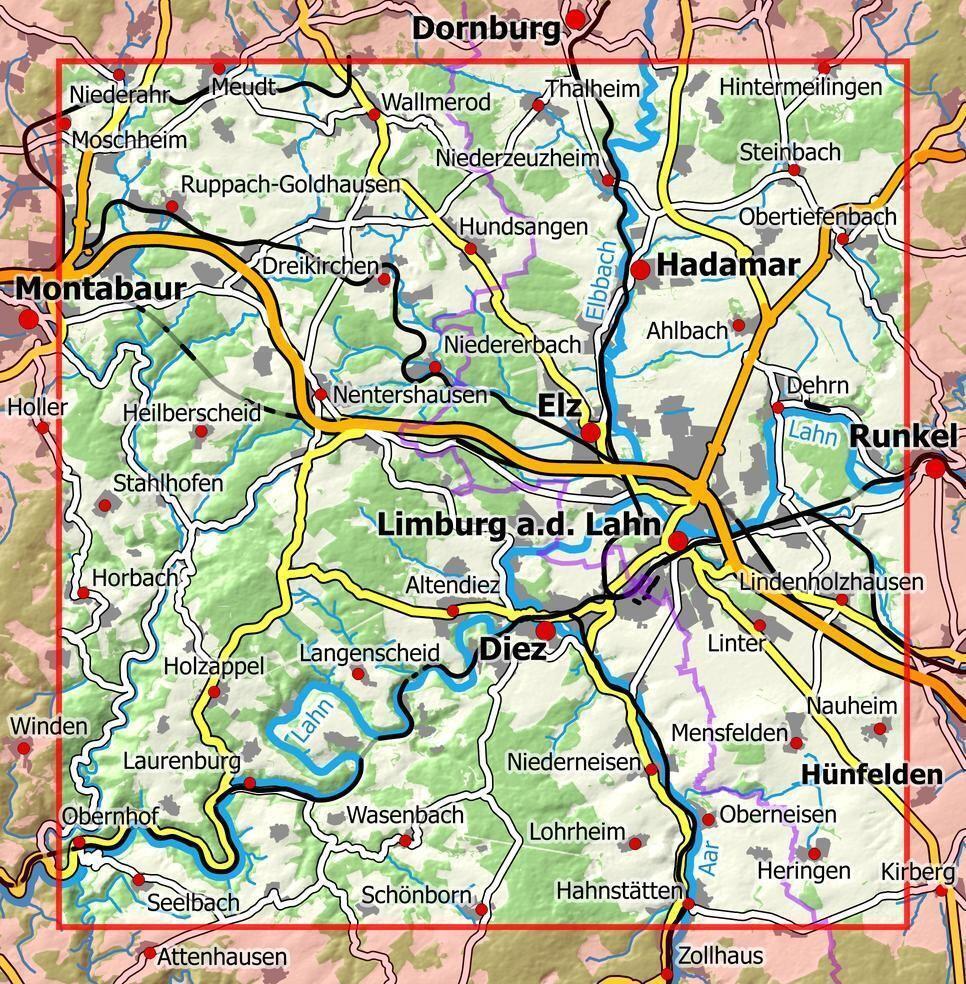 Thumbnail - Limburg A.d. Lahn Und Umgebung 1 : 25 000, Blatt 43-558 | (land-)karte