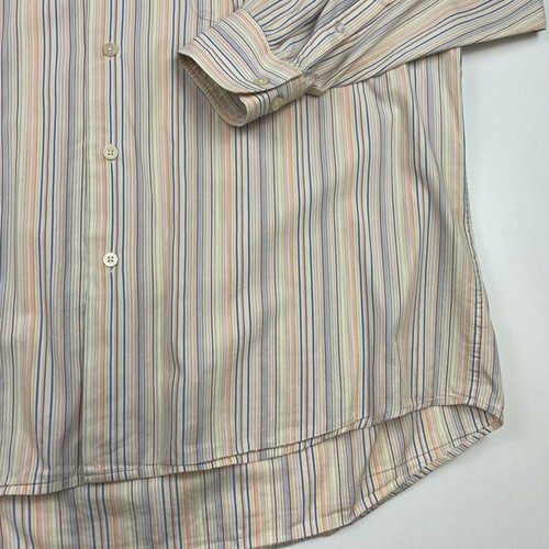 Camisa para hombre Alan Flusser L a rayas con botones multicolor 100 % algodón - Imagen 6 de 11