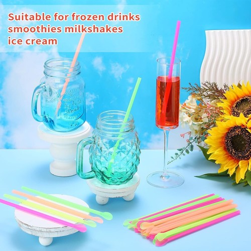 Flexible Plastic Spoon Straws in Bulk: 5000 Colorful Dessert Accessories - Picture 8 of 9