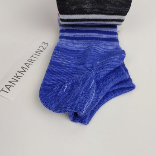 Adidas Women's No Show 6 Pairs Superlite Socks Black Blue Purple Pink Size 5-10 - Picture 8 of 12