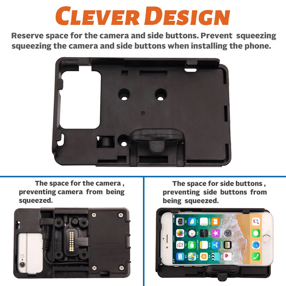 Soporte de teléfono para BMW F800GS ADV 2008-2018 cargador USB soporte de navegación montaje Foto 2 de 4