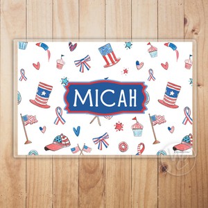 kid 039 s personalized placemat patriotic laminated placemat with