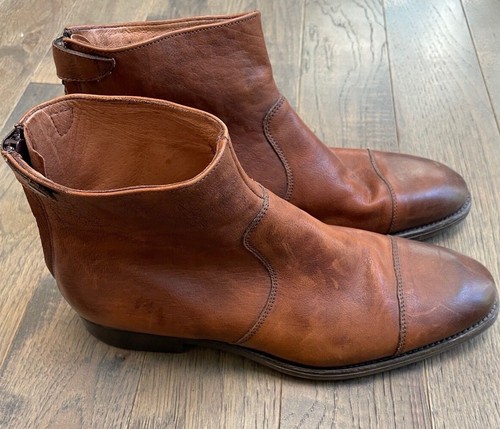 Johnson & Murphy 1850 cognacfarbene abgenutzte Stiefel - Stil: 20-5712 - EUC - 11M - Bild 2 von 6