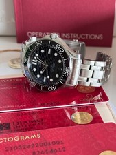 OMEGA Seamaster Diver 300M Co-Axial Master Chronometer Men's Black Watch -...