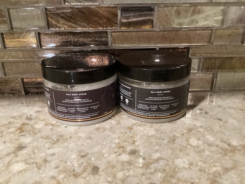 Bath & Body Works “Open Your Mind” Lavender + Sandalwood SALT SCRUB LOT of 2 - Picture 2 of 2