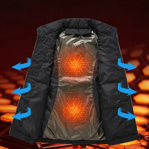 Heated Vest Winter Body Warm Electric USB Jacket Men Women Thermal Heating Coat - Picture 8 of 30