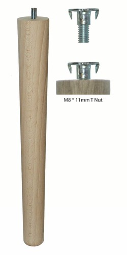 Pata cónica moderna de 330 mm / haya / roble: elija madera y tipo de fijación - Imagen 4 de 17