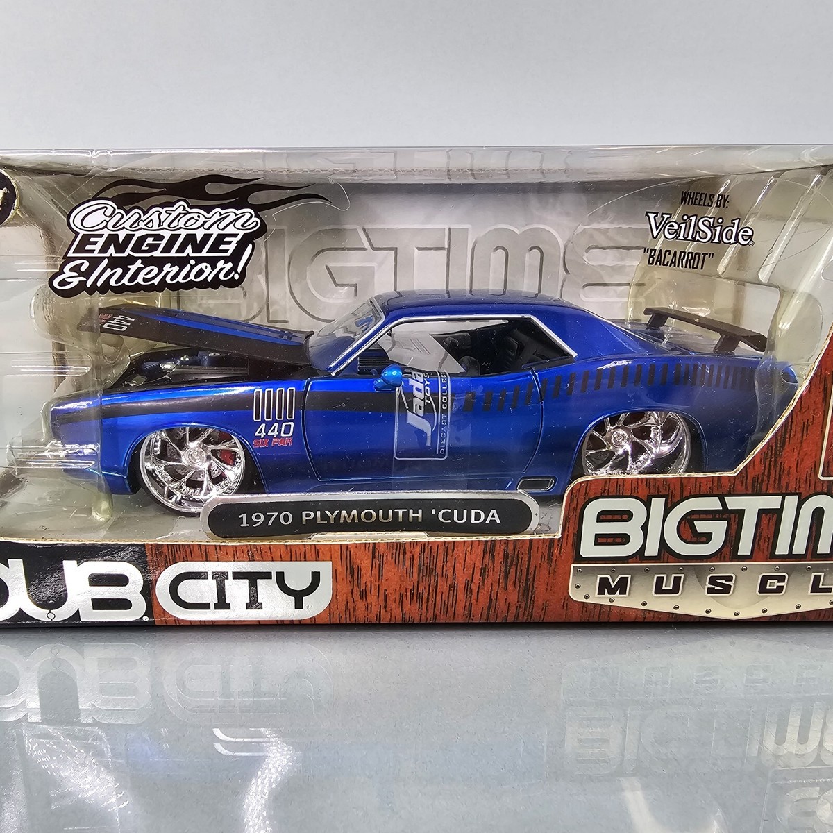 【未使用品】 PAK SIX 440 CUDA PLYMOUTH 1970 City Dub Jada LOWRIDER 1 Blue ミニカー