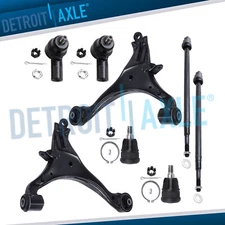 Front Lower Control Arms Inner Outer Tie Rods for 2001-2005 Honda Civic Acura EL