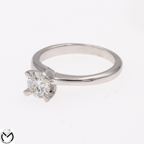 Anello in oro bianco 18 Kt 750 solitario con diamante G 0,65 ct -Botecchi20- - Imagen 8 de 9
