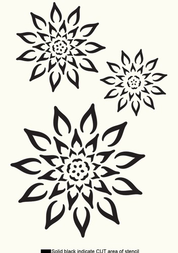 Daisy Mandala Stencil Flower Paint Wall Furniture Vintage Crafts Reusable MA1 - Picture 2 of 16