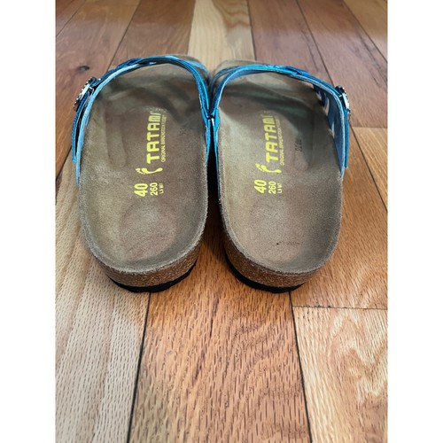 Tatami Birkenstock Fussbett Strap Sandals Turquoise Women's 9 - Picture 5 of 6