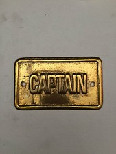 TARGA TARGHETTA ARREDAMENTO OTTONE CAPTAIN CAPITANO