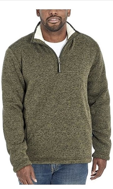 mens sherpa half zip pullover