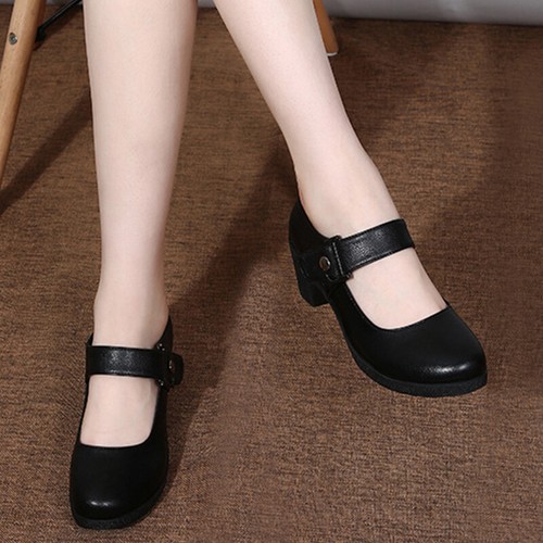 Women Dance Shoes Round Toe Pump Shoes Dancing Ladies Ankle Strap Anti-Slip - Bild 19 von 56