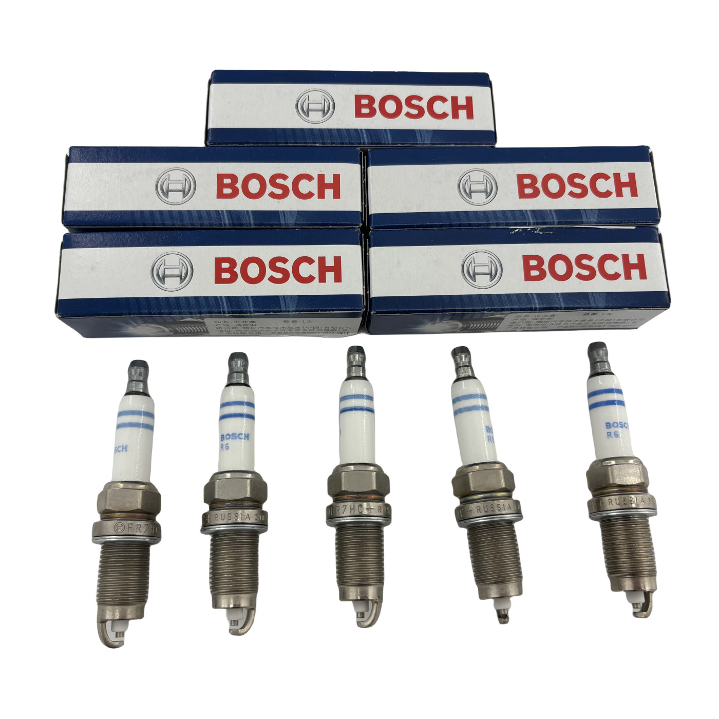5PCS BOSCH Spark Plug For Volkswagen Golf Passat Jetta Beetle 2.5L 101905601F