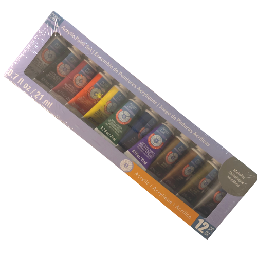 Metallic Acrylic Paint Set by Artist's Loft 12 Piece