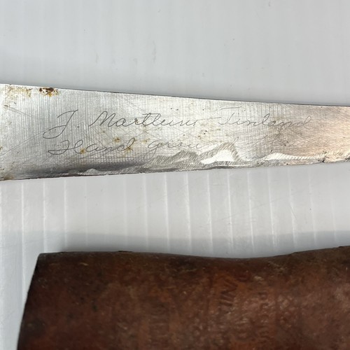 J Marttiini Filet Fishing Knife Pair 7” & 4" Blade wood handle signed sheath lot - Picture 2 of 18