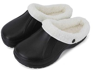 fur lined clogs and mules