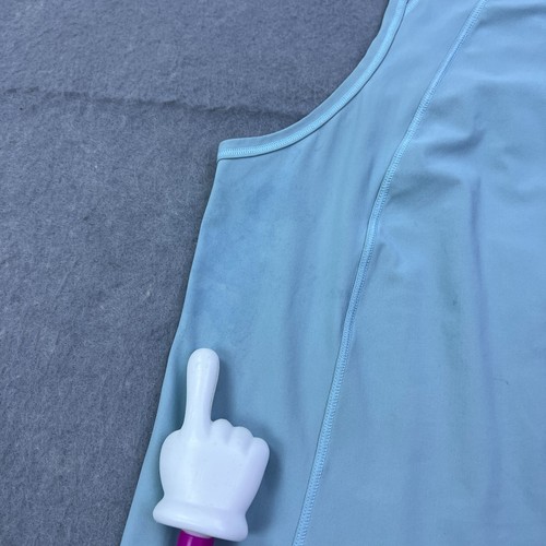 Lululemon Sculpt Tanktop Größe 8 blau Chill leichtes Netz Schlüsselloch W1CS9S LESEN - Bild 4 von 12