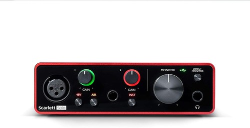 Focusrite Scarlett 2i2 3a generazione interfaccia audio USB per strumenti musicali professionali USB nuovo - Foto 4 di 10