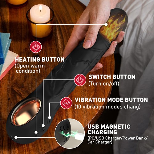 Realistic Vibrator Dildo Sex Toys Women Orgasm Clit G-Spot Massager Rechargeable - Picture 7 of 19