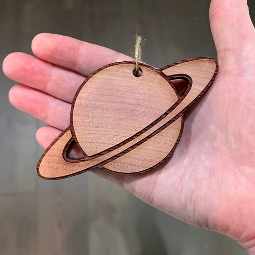 Saturn - Cedar Ornament - Picture 3 of 3